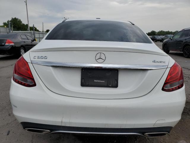 55SWF4KB2JU257886 - 2018 MERCEDES-BENZ C 300 4MATIC WHITE photo 6