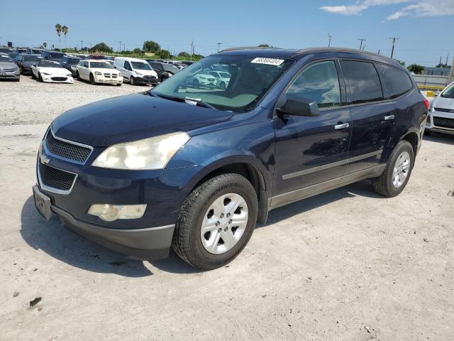 1GNKRFED9CJ157660 - 2012 CHEVROLET TRAVERSE LS BLUE photo 1