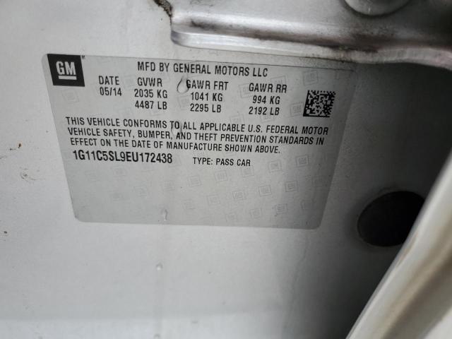 1G11C5SL9EU172438 - 2014 CHEVROLET MALIBU 1LT 银色 照片 12