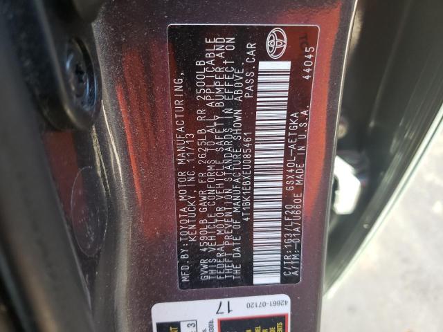 4T1BK1EBXEU085461 - 2014 TOYOTA AVALON BASE 灰色 照片 12