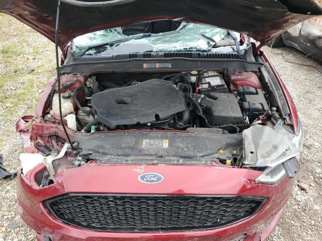 3FA6P0HD5HR405253 - 2017 FORD FUSION SE RED photo 11