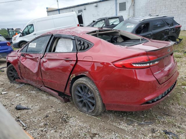 3FA6P0HD5HR405253 - 2017 FORD FUSION SE RED photo 2