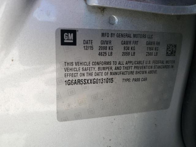 1G6AR5SXXG0131015 - 2016 CADILLAC CTS LUXURY COLLECTION 银色 照片 12