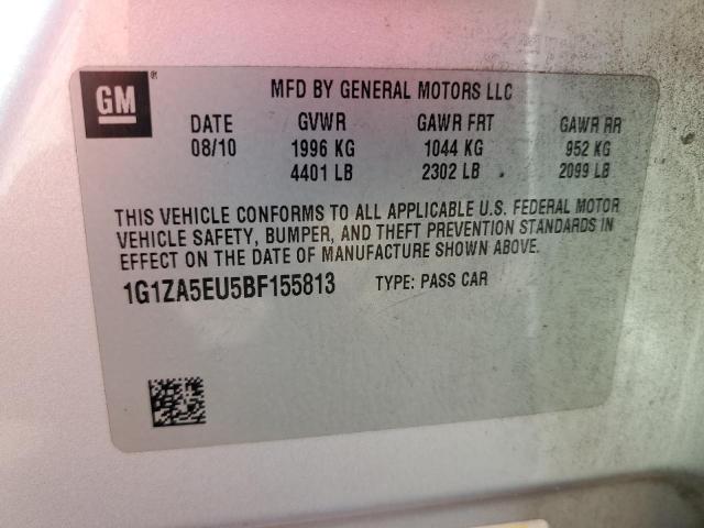 1G1ZA5EU5BF155813 - 2011 CHEVROLET MALIBU LS SILVER photo 23