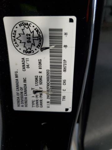 2HGFB2F90CH002693 - 2012 HONDA CIVIC EXL Czarny zdjęcie 13