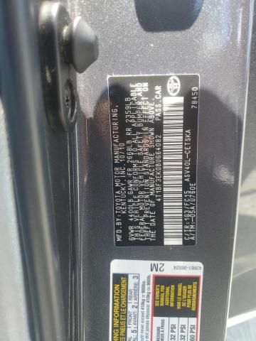 4T1BF3EK0BU664082 - 2011 TOYOTA CAMRY BASE ნაცრისფერი ფოტო 12