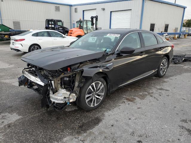 1HGCV3F40JA005965 - 2018 HONDA ACCORD HYBRID EX BROWN photo 1