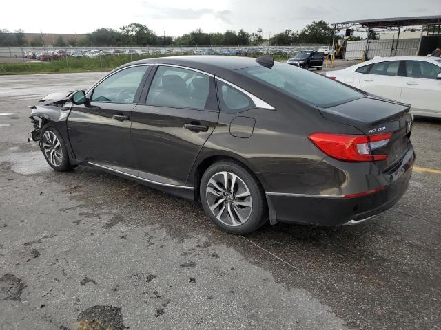 1HGCV3F40JA005965 - 2018 HONDA ACCORD HYBRID EX BROWN photo 2