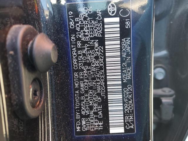 JTDS4RCE5LJ042722 - 2020 TOYOTA COROLLA SE BLACK photo 12