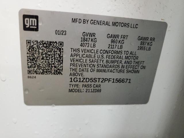 1G1ZD5ST2PF156671 - 2023 CHEVROLET MALIBU LT Ağ foto 12