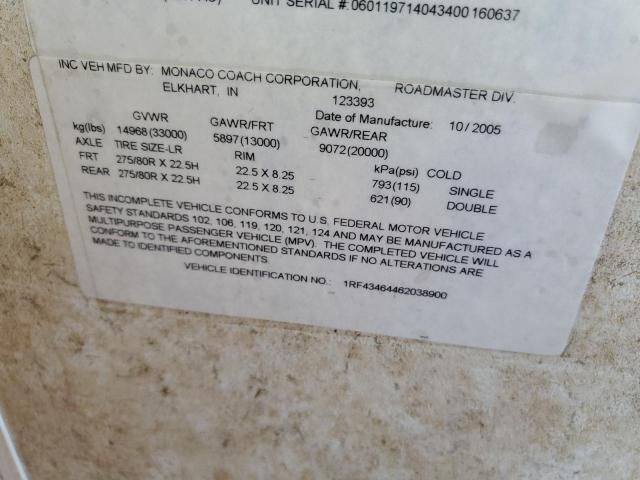 1RF43464462038900 - 2006 ROADMASTER RAIL MONOCOQUE 棕色 照片 10
