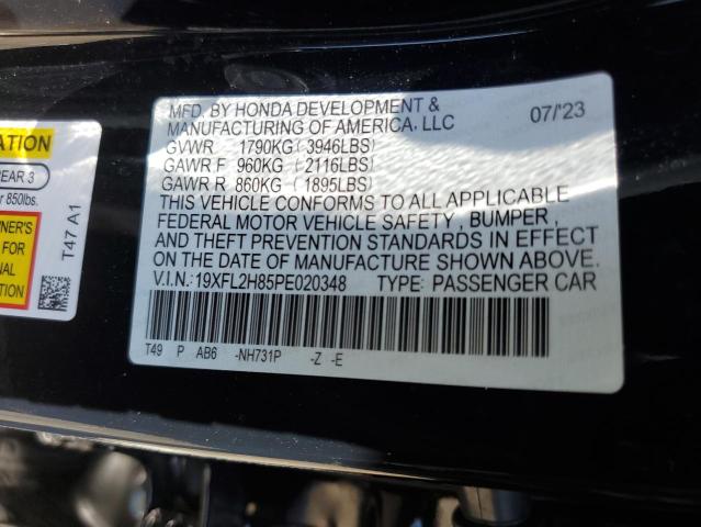 19XFL2H85PE020348 - 2023 HONDA CIVIC SPORT 黑色 照片 12