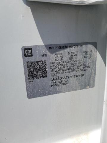 1G1ZD5ST7NF132508 - 2022 CHEVROLET MALIBU LT WHITE photo 12