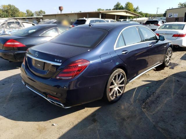 WDDUG8JB0KA467496 - 2019 MERCEDES-BENZ S 63 AMG 4MATIC BLUE photo 3