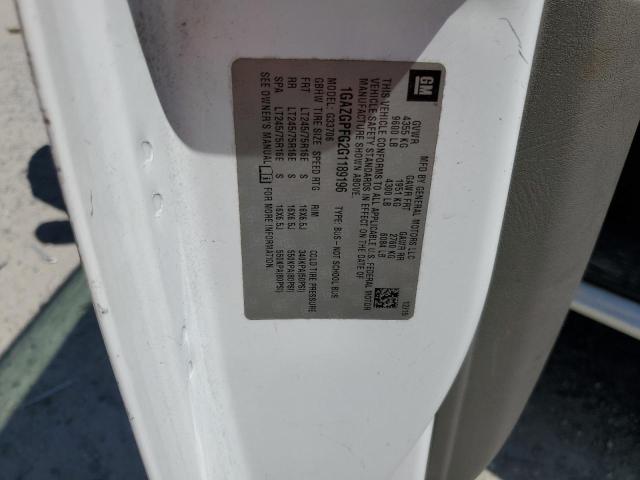 1GAZGPFG2G1189196 - 2016 CHEVROLET EXPRESS G3 LT WHITE photo 12