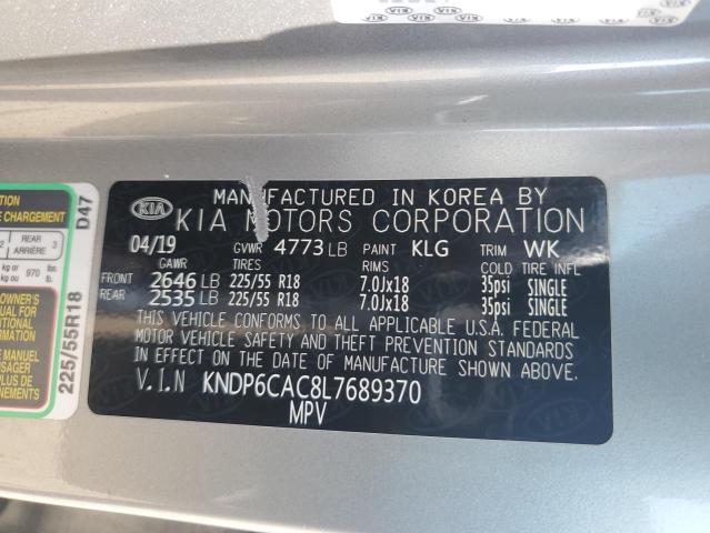 KNDP6CAC8L7689370 - 2020 KIA SPORTAGE S SILVER photo 13