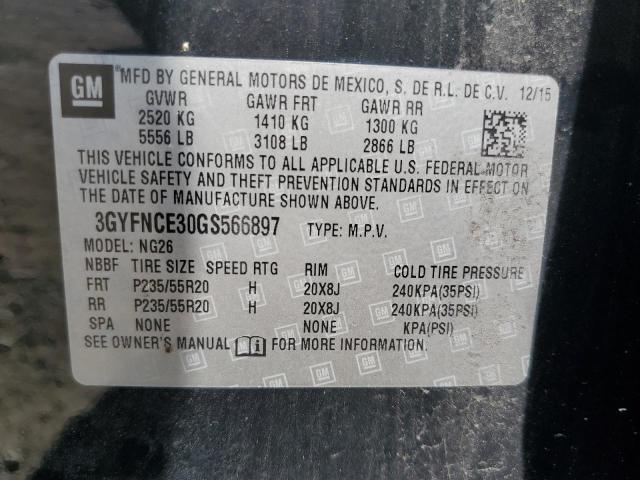 3GYFNCE30GS566897 - 2016 CADILLAC SRX PERFORMANCE COLLECTION Czarny zdjęcie 13