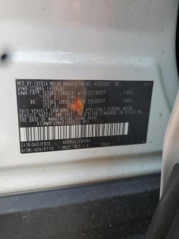 4T3MWRFV0MU033959 - 2021 TOYOTA RAV4 LE 白色 照片 13