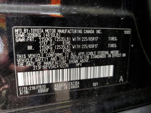 2T3F1RFV5RC410236 - 2024 TOYOTA RAV4 LE BLACK photo 14