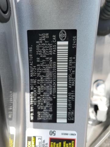 4T1DBADKXSU520999 - 2025 TOYOTA CAMRY XSE SILVER photo 12