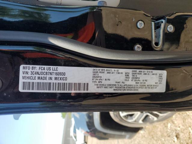 3C4NJDCB7NT160930 - 2022 JEEP COMPASS LIMITED BLACK photo 13