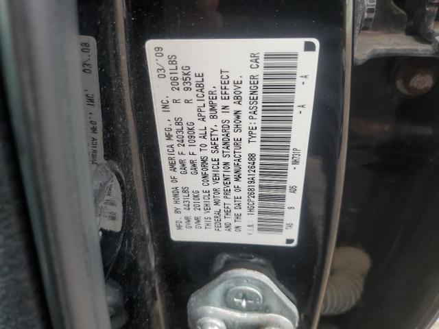 1HGCP26819A126488 - 2009 HONDA ACCORD EXL BLACK photo 12