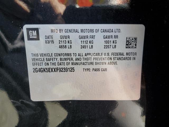 2G4GK5EXXF9239125 - 2015 BUICK REGAL Schwarz Foto 12