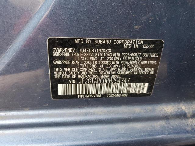 JF2GTAPC0PH254347 - 2023 SUBARU CROSSTREK PREMIUM Көк фото 13