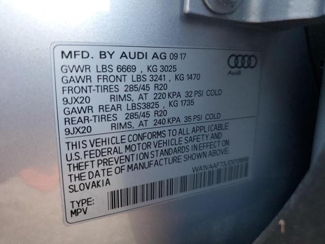 WA1VAAF73JD013858 - 2018 AUDI Q7 PRESTIGE SILVER photo 13
