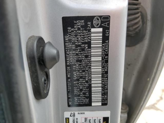 2T1KU40E29C084888 - 2009 TOYOTA MATRIX SILVER photo 14