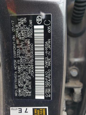 JTDKARFP8H3040660 - 2017 TOYOTA PRIUS PRIM ნაცრისფერი ფოტო 13