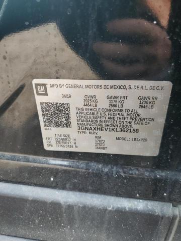 3GNAXHEV1KL362158 - 2019 CHEVROLET EQUINOX LS BLACK photo 13