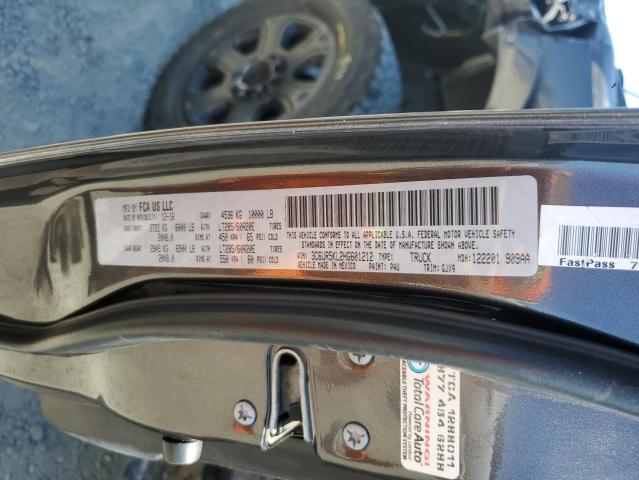 3C6UR5KL2HG601212 - 2017 RAM 2500 LARAMIE GRAY photo 12