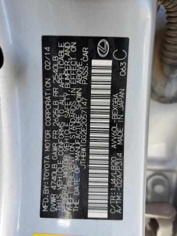 JTHBW1GG2E2057147 - 2014 LEXUS ES 300H SILVER photo 13