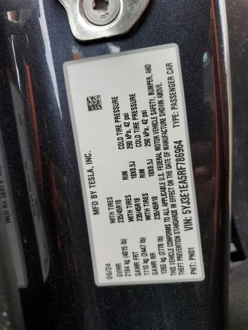 5YJ3E1EA5RF786964 - 2024 TESLA MODEL 3 黑色 照片 12