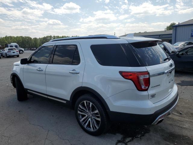 1FM5K8HT6HGA40918 - 2017 FORD EXPLORER PLATINUM WHITE photo 2