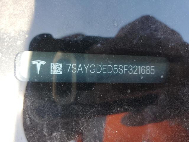 7SAYGDED5SF321685 - 2025 TESLA MODEL Y შავი ფოტო 12