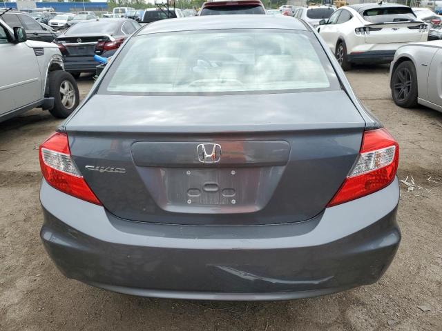 19XFB2F56CE033759 - 2012 HONDA CIVIC LX GRAY photo 6