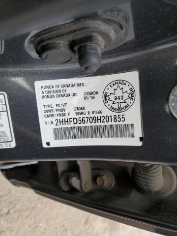 2HHFD56709H201855 - 2009 ACURA CSX TECHNOLOGY 灰色 照片 12
