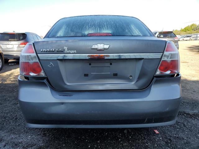 KL1TD56697B111517 - 2007 CHEVROLET AVEO BASE GRAY photo 6