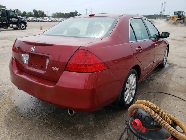 1HGCM665X7A048859 - 2007 HONDA ACCORD EX MAROON photo 3