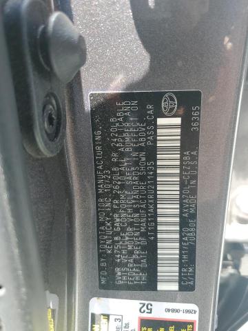 4T1G11AKXRU211435 - 2024 TOYOTA CAMRY SE NIGHT SHADE GRAY photo 12