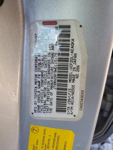 JT8BH28F9W0115175 - 1998 LEXUS LS 400 SILVER photo 12