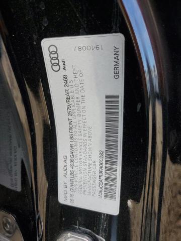 WAUCGAFR9FA060282 - 2015 AUDI S5 PREMIUM PLUS 黑色 照片 12