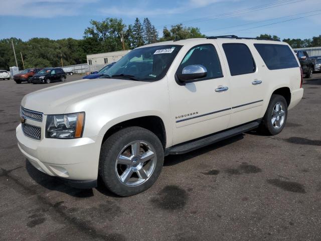 1GNSKKE76ER123994 - 2014 CHEVROLET SUBURBAN K1500 LTZ WHITE photo 1