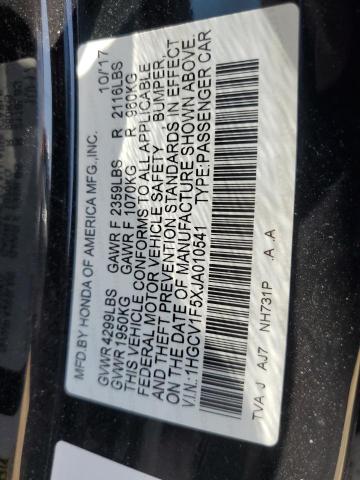 1HGCV1F5XJA010541 - 2018 HONDA ACCORD EXL BLACK photo 13