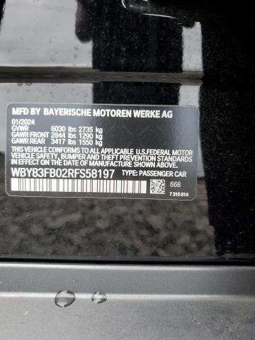 WBY83FB02RFS58197 - 2024 BMW I4 XDRIVE 40 BLACK photo 13