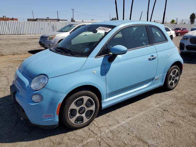 3C3CFFGE4HT647973 - 2017 FIAT 500 ELECTRIC BLUE photo 1