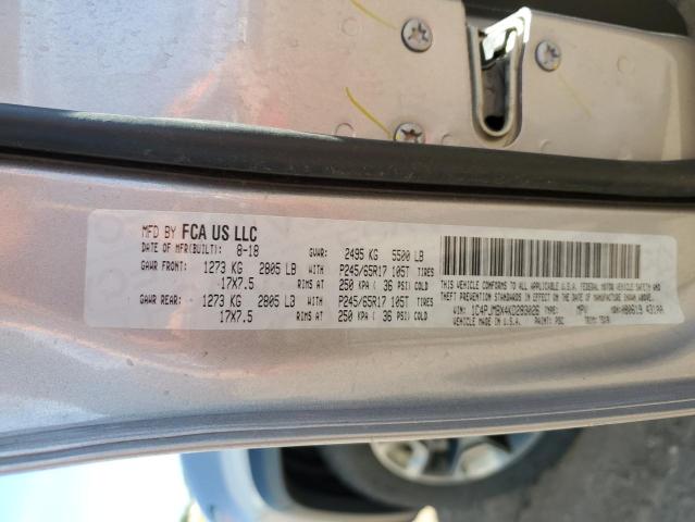 1C4PJMBX4KD283026 - 2019 JEEP CHEROKEE TRAILHAWK SILVER photo 12