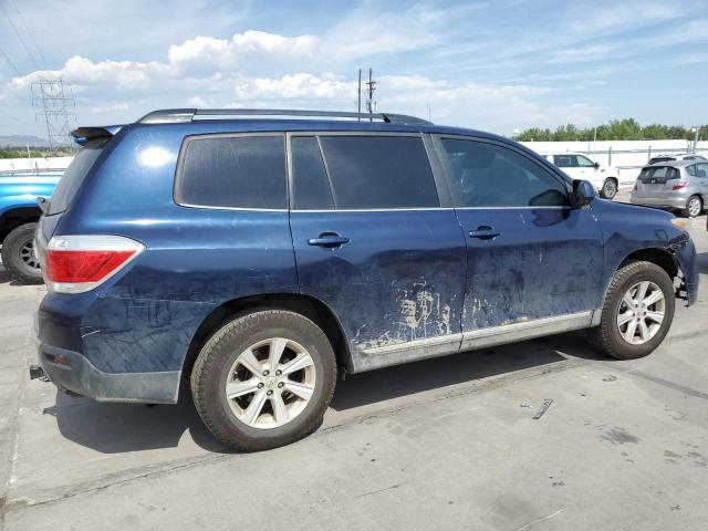 5TDBK3EH0CS143342 - 2012 TOYOTA HIGHLANDER BASE Niebieski zdjęcie 3